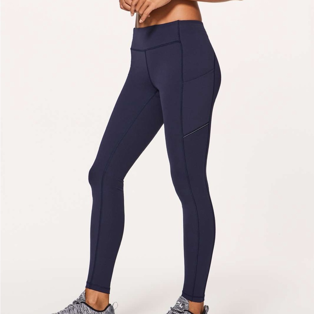 WANT GONE! Lululemon Speed Up Tight 28” with pockets. Navy. Size 0.